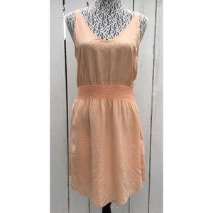 Aritzia T. Babaton Blythe Silk Dress Peach